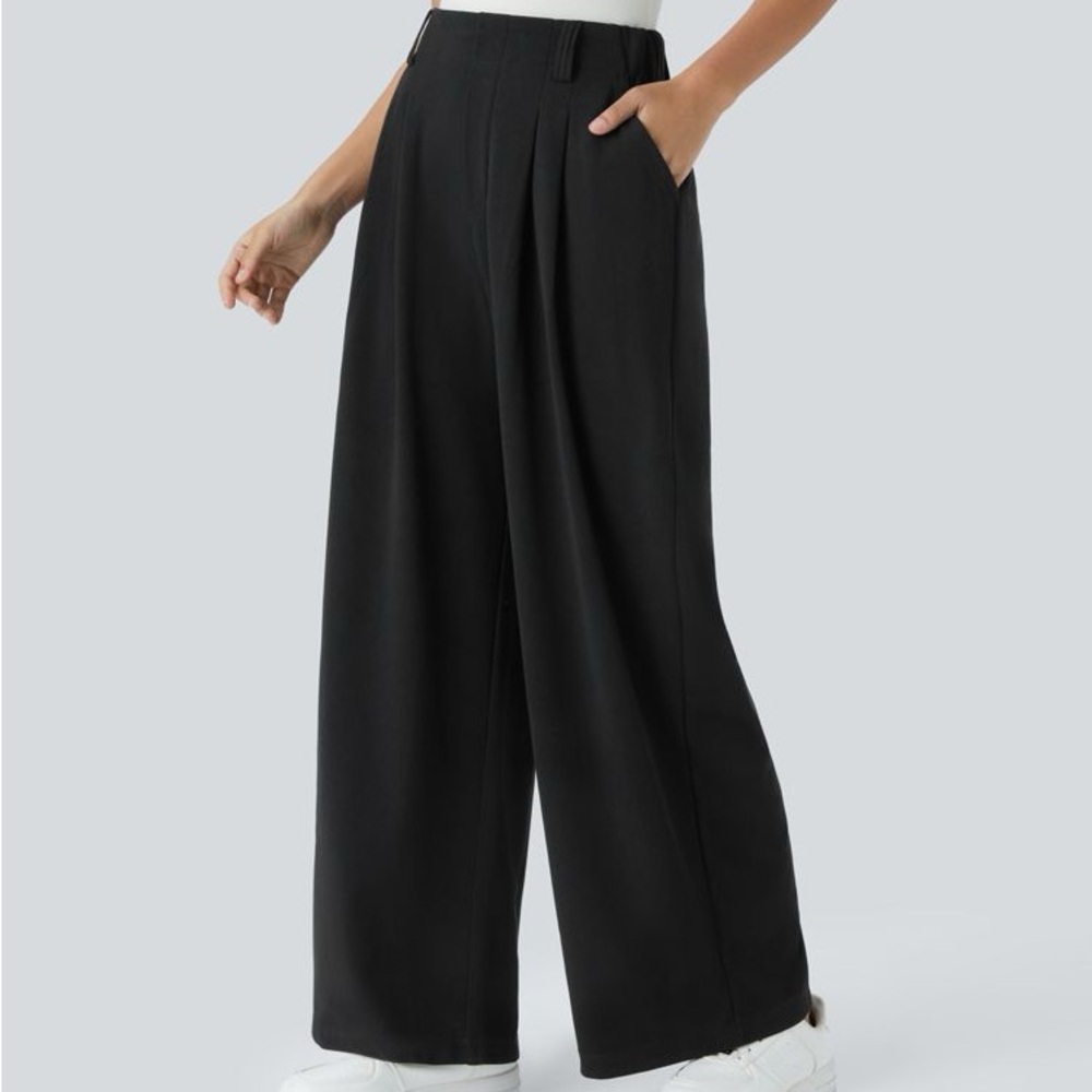 HALARA Black Wide-Leg Women's Pants - Picture 2 of 4